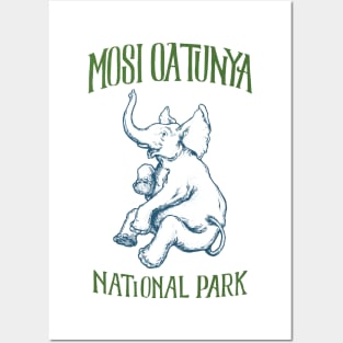 Mosi Oa Tunya National Park Zambia - Falling Elephant Posters and Art